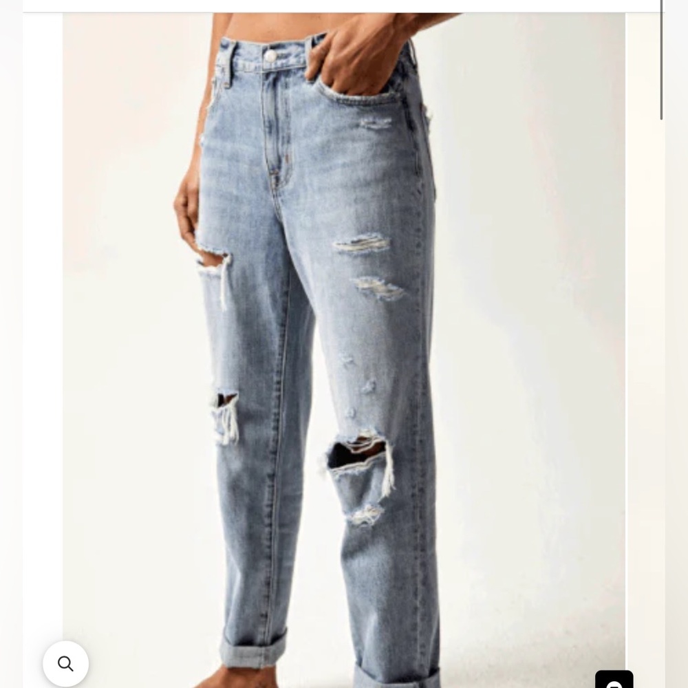 NEW! Pistols relaxed Presley  high rise Distressed Light Blue Jeans